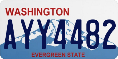 WA license plate AYY4482