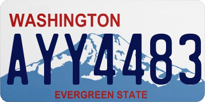 WA license plate AYY4483