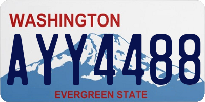 WA license plate AYY4488