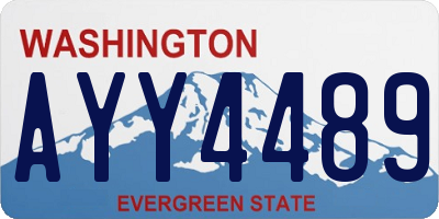 WA license plate AYY4489