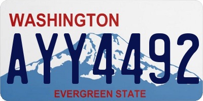 WA license plate AYY4492