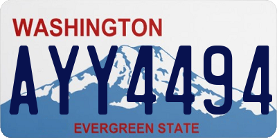 WA license plate AYY4494