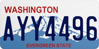 WA license plate AYY4496