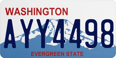 WA license plate AYY4498