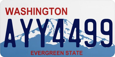 WA license plate AYY4499