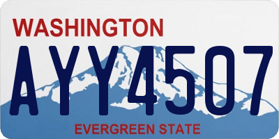 WA license plate AYY4507