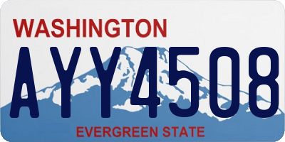 WA license plate AYY4508