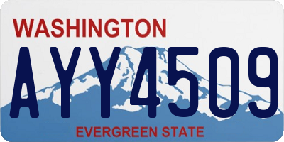 WA license plate AYY4509