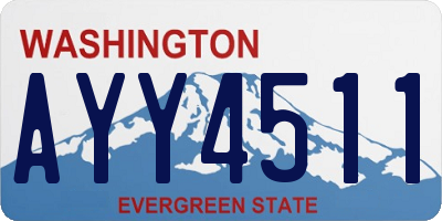 WA license plate AYY4511