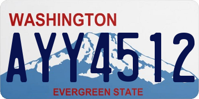 WA license plate AYY4512