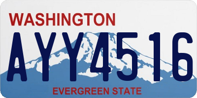 WA license plate AYY4516