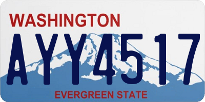 WA license plate AYY4517