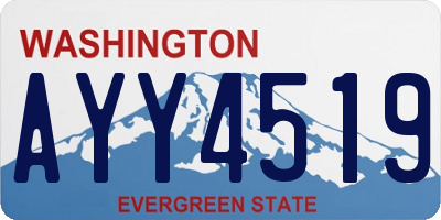 WA license plate AYY4519