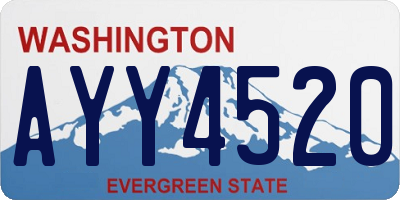 WA license plate AYY4520