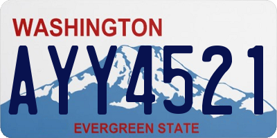 WA license plate AYY4521