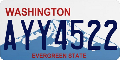 WA license plate AYY4522