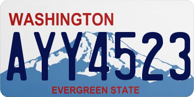 WA license plate AYY4523