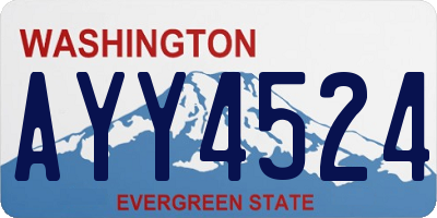 WA license plate AYY4524