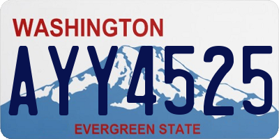 WA license plate AYY4525