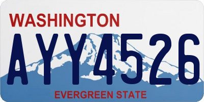 WA license plate AYY4526