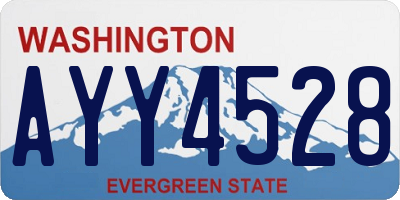 WA license plate AYY4528