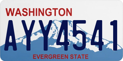 WA license plate AYY4541