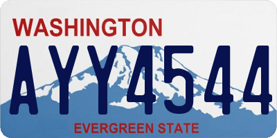 WA license plate AYY4544