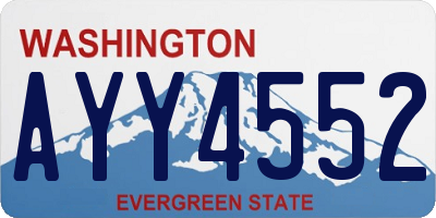 WA license plate AYY4552