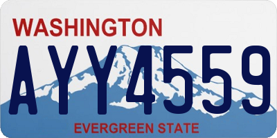 WA license plate AYY4559