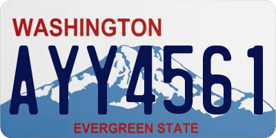 WA license plate AYY4561