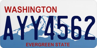 WA license plate AYY4562