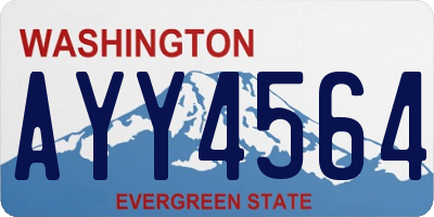 WA license plate AYY4564