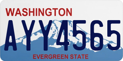 WA license plate AYY4565