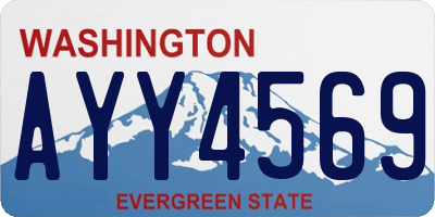 WA license plate AYY4569