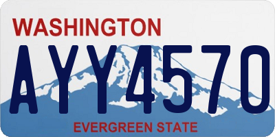 WA license plate AYY4570