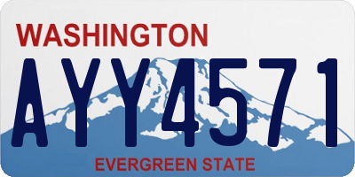 WA license plate AYY4571