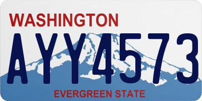 WA license plate AYY4573