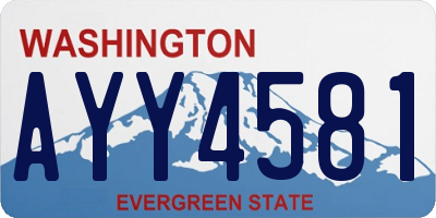 WA license plate AYY4581