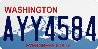 WA license plate AYY4584