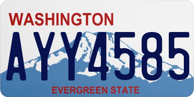 WA license plate AYY4585