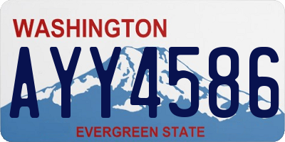 WA license plate AYY4586