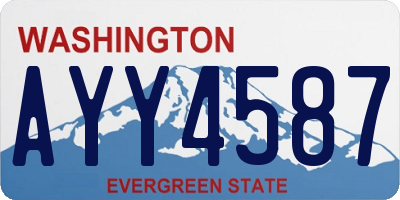 WA license plate AYY4587