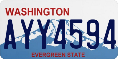 WA license plate AYY4594