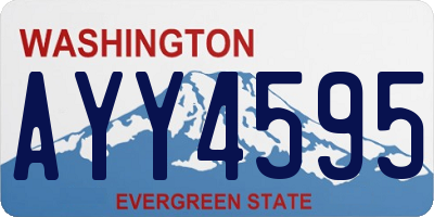 WA license plate AYY4595