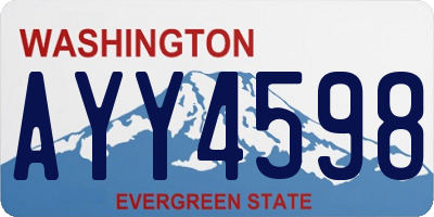 WA license plate AYY4598