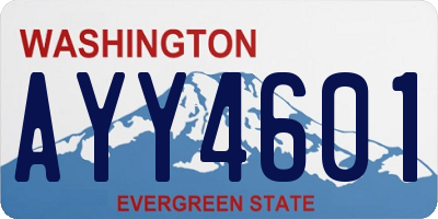 WA license plate AYY4601