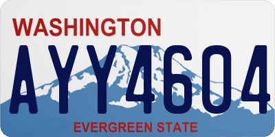 WA license plate AYY4604