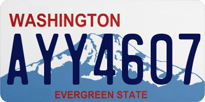 WA license plate AYY4607