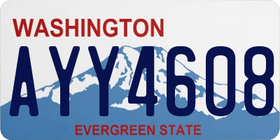 WA license plate AYY4608