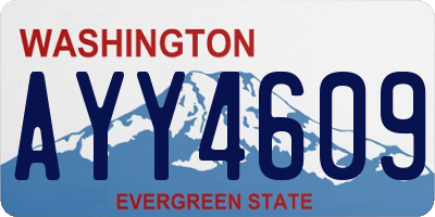 WA license plate AYY4609